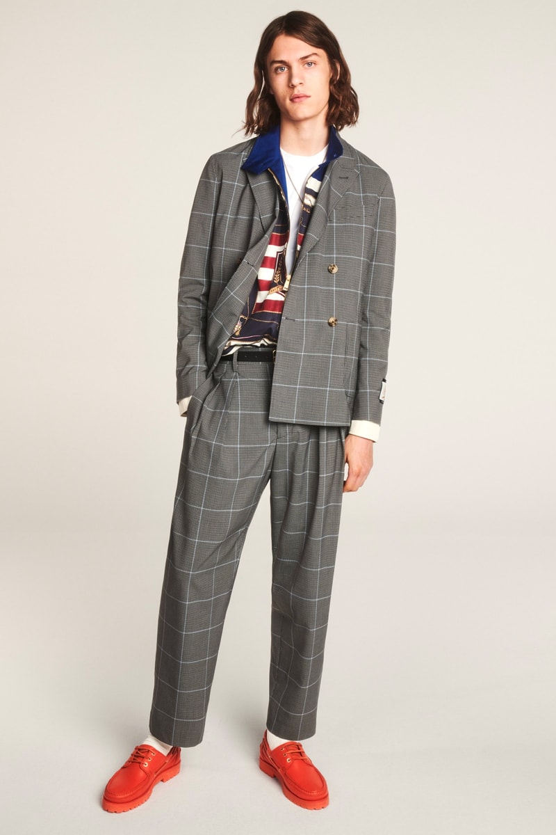 Tommy Hilfiger Celebrates 35th Anniversary Spring 2020 Lookbook collection american flag heritage nautical sports jackets varsity collegiate jeans denim ivy blue white red jackets outerwear