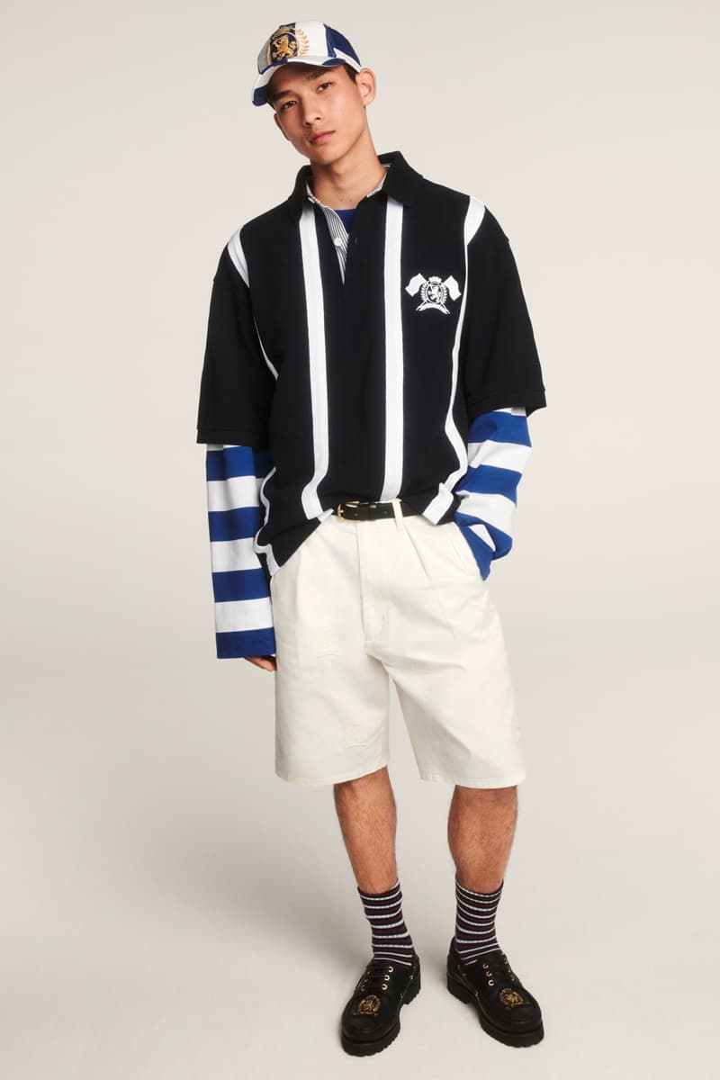 Tommy Hilfiger Celebrates 35th Anniversary Spring 2020 Lookbook collection american flag heritage nautical sports jackets varsity collegiate jeans denim ivy blue white red jackets outerwear