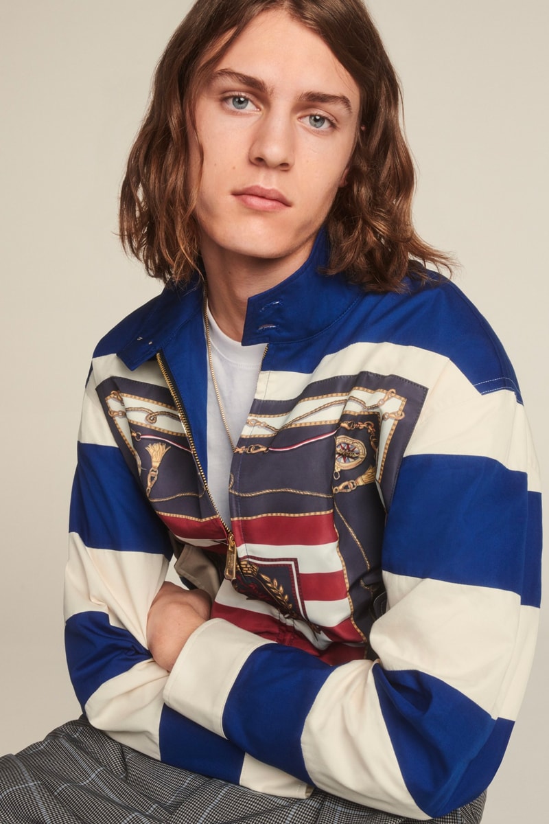 Tommy Hilfiger Celebrates 35th Anniversary Spring 2020 Lookbook collection american flag heritage nautical sports jackets varsity collegiate jeans denim ivy blue white red jackets outerwear