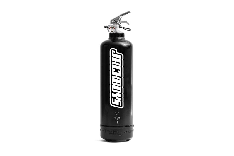 Travis Scott 'JACKBOYS' Car Tools Merch Details Steering Wheel Club Lock Toolbox Fire Extinguisher