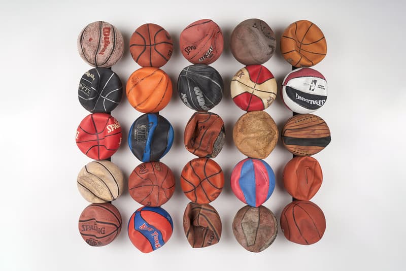 Tyrrell Winston "Encore" Exhibition Library Street Collective Detroit Basketballs Sculptural Installations Found Objects Tarp Steel Panels Gatorade Cooler