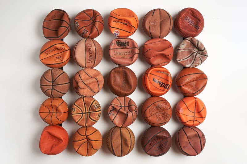 Tyrrell Winston "Encore" Exhibition Library Street Collective Detroit Basketballs Sculptural Installations Found Objects Tarp Steel Panels Gatorade Cooler
