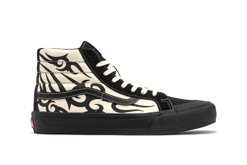 Vans Sk8-Hi 138 SF & Style 36 SF Tribal Pack Release Information Black Suede Cream Canvas Y2K Detailing Design Skateboarding Footwear Jazz Stripe Tattoo Motif HBX