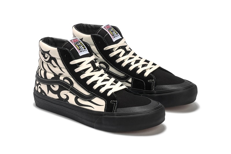 Vans Sk8-Hi 138 SF & Style 36 SF Tribal Pack Release Information Black Suede Cream Canvas Y2K Detailing Design Skateboarding Footwear Jazz Stripe Tattoo Motif HBX