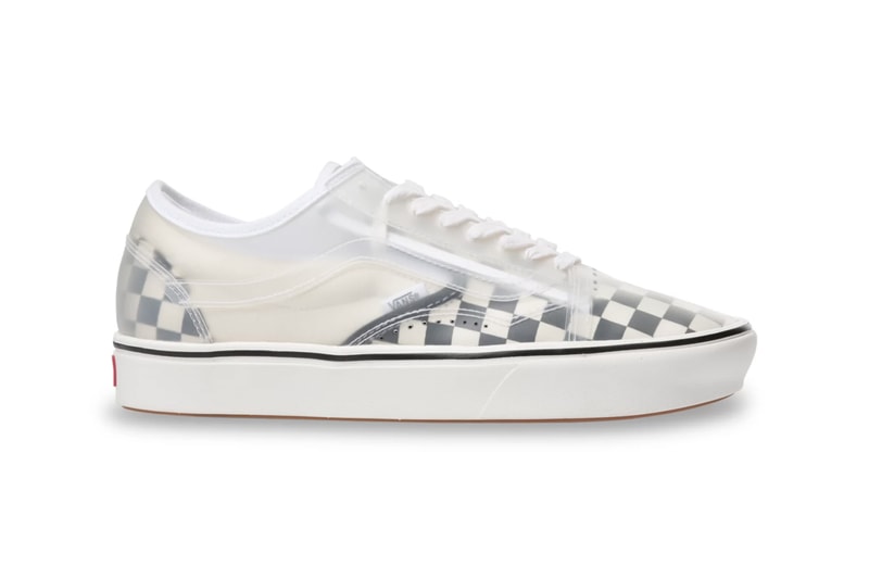 Vans Slip-Skool ComfyCush "Checkerboard" & "True Navy/Red" Canvas Sneaker Release Information Skateboarding Hybrid OG Old Skool Slip-On Footwear Transparent Uppers 