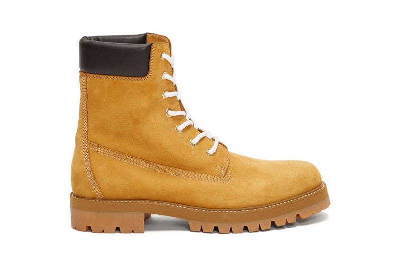 vetements lace up suede boots tan workwear inspiration release spring summer 2020 