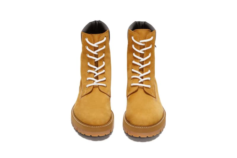 vetements lace up suede boots tan workwear inspiration release spring summer 2020 