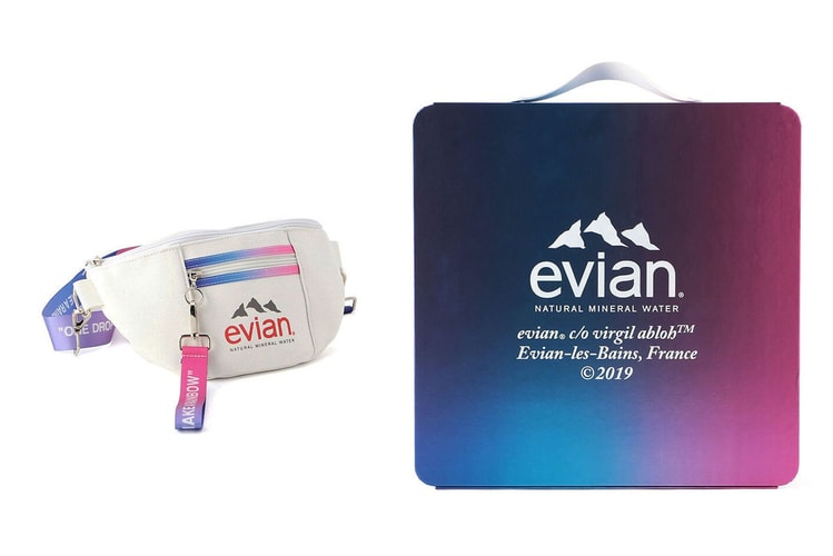 Virgil Abloh and Evian Prep Limited Shoulder Bag, Bottle and Box