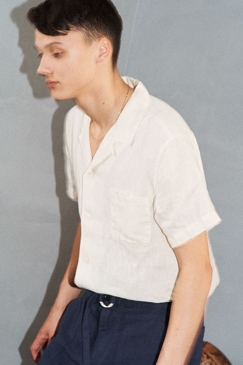 YMC Spring/Summer 2020 Lookbook Collection Menswear Looks London Brand Label Original Rugby Shirt Baseball Mac Camouflage Shirts Overcoats Outerwear Trousers Tops T-Shirts Cop Now Buy Online