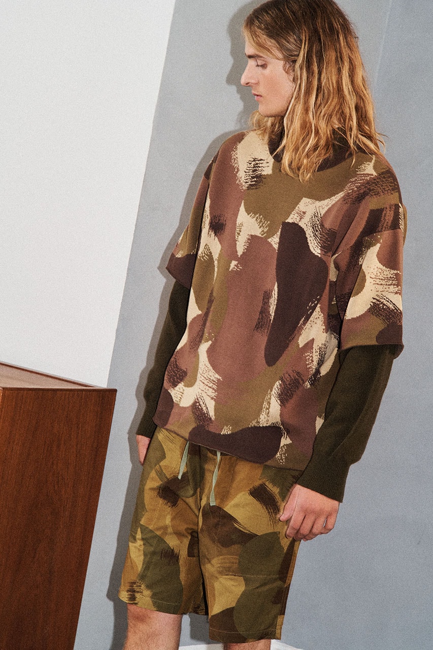 YMC Spring/Summer 2020 Lookbook Collection Menswear Looks London Brand Label Original Rugby Shirt Baseball Mac Camouflage Shirts Overcoats Outerwear Trousers Tops T-Shirts Cop Now Buy Online