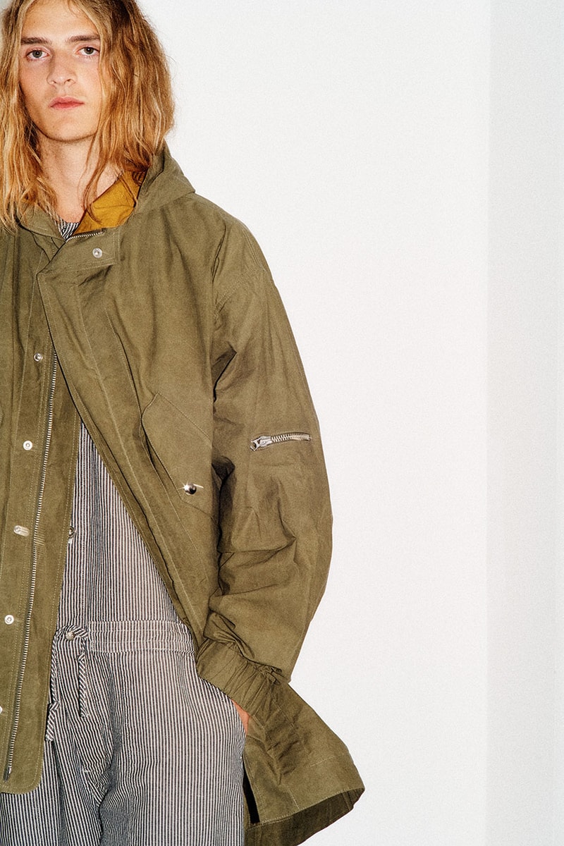 YMC Spring/Summer 2020 Lookbook Collection Menswear Looks London Brand Label Original Rugby Shirt Baseball Mac Camouflage Shirts Overcoats Outerwear Trousers Tops T-Shirts Cop Now Buy Online
