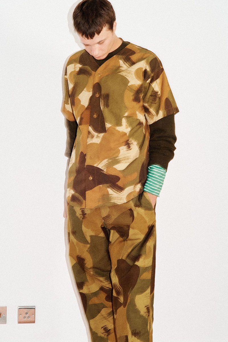 YMC Spring/Summer 2020 Lookbook Collection Menswear Looks London Brand Label Original Rugby Shirt Baseball Mac Camouflage Shirts Overcoats Outerwear Trousers Tops T-Shirts Cop Now Buy Online