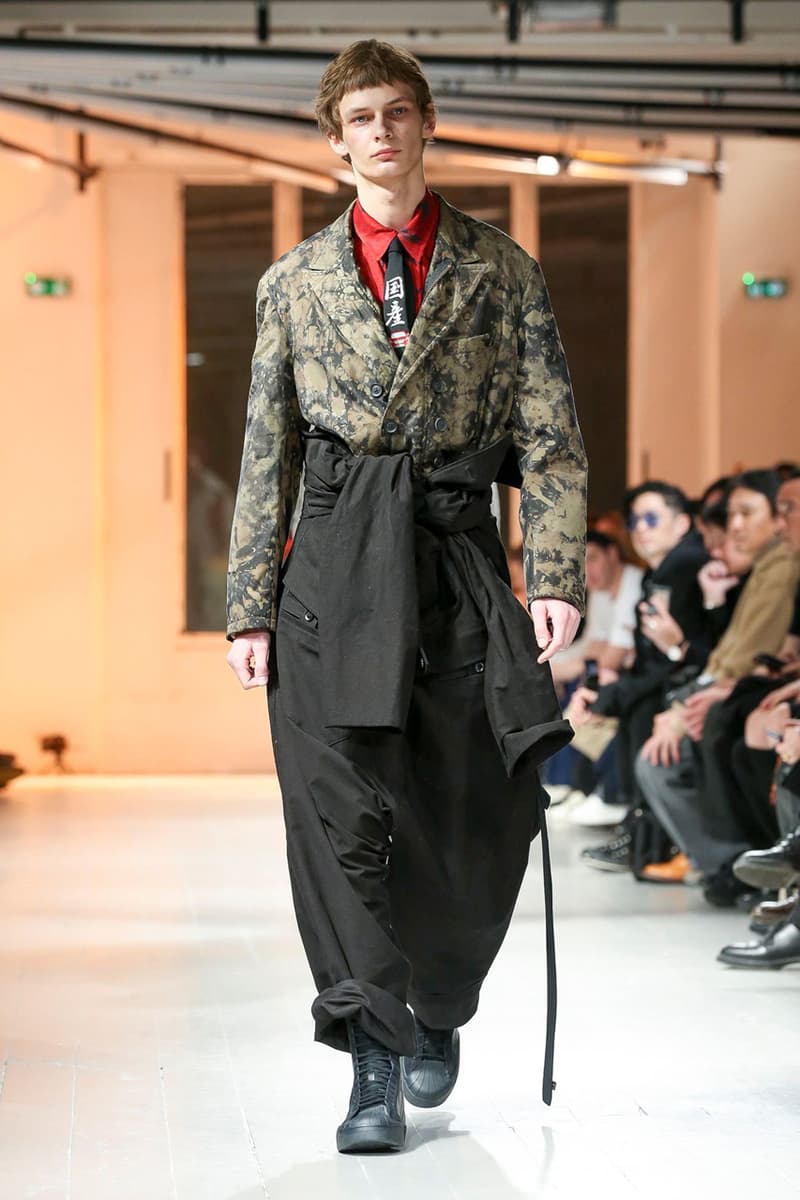 Yohji Yamamoto Fall/Winter 2020 Men's Runway collection paris fashion week pfw fw20 pour homme