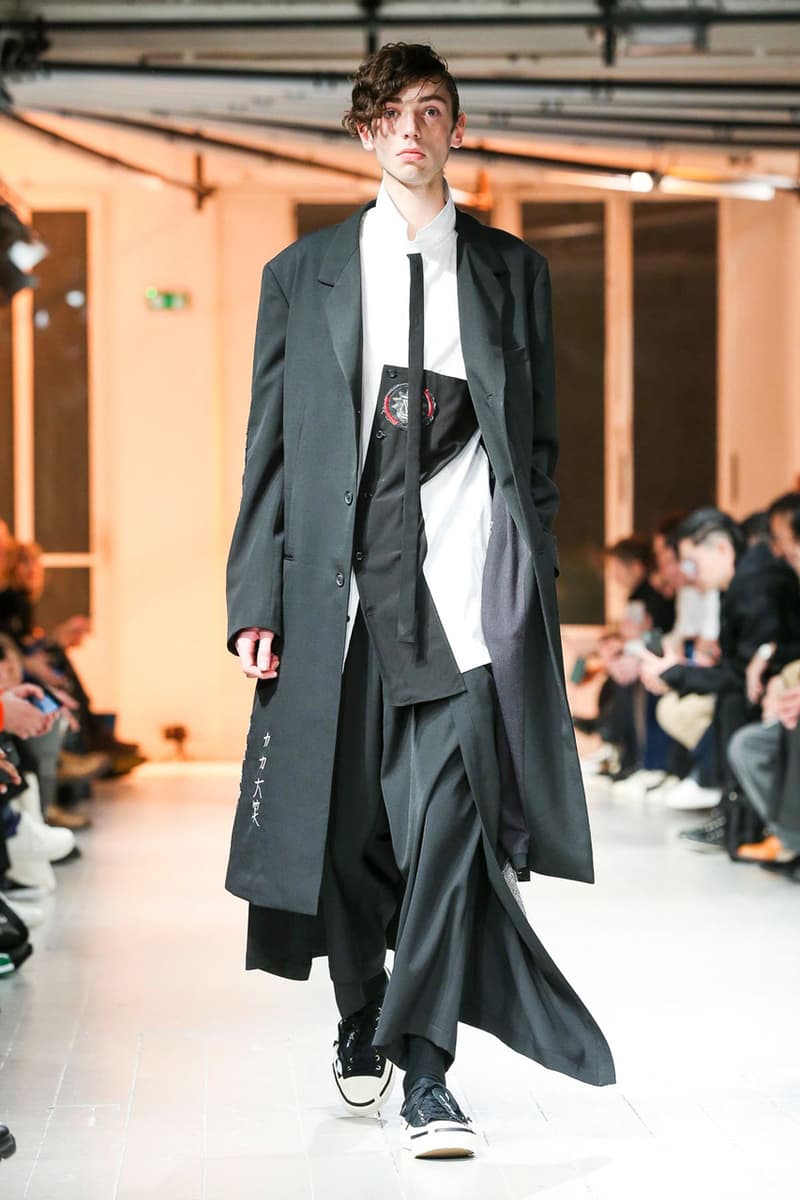 Yohji Yamamoto Fall/Winter 2020 Men's Runway collection paris fashion week pfw fw20 pour homme