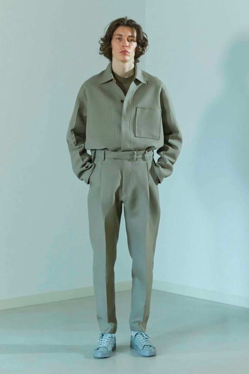 08sircus Fall Winter 2020 Lookbook collection japanese style british militaristic sartorial bespoke clean cut tailoring coats duffle peacost navy parka trousers slacks pants jackets