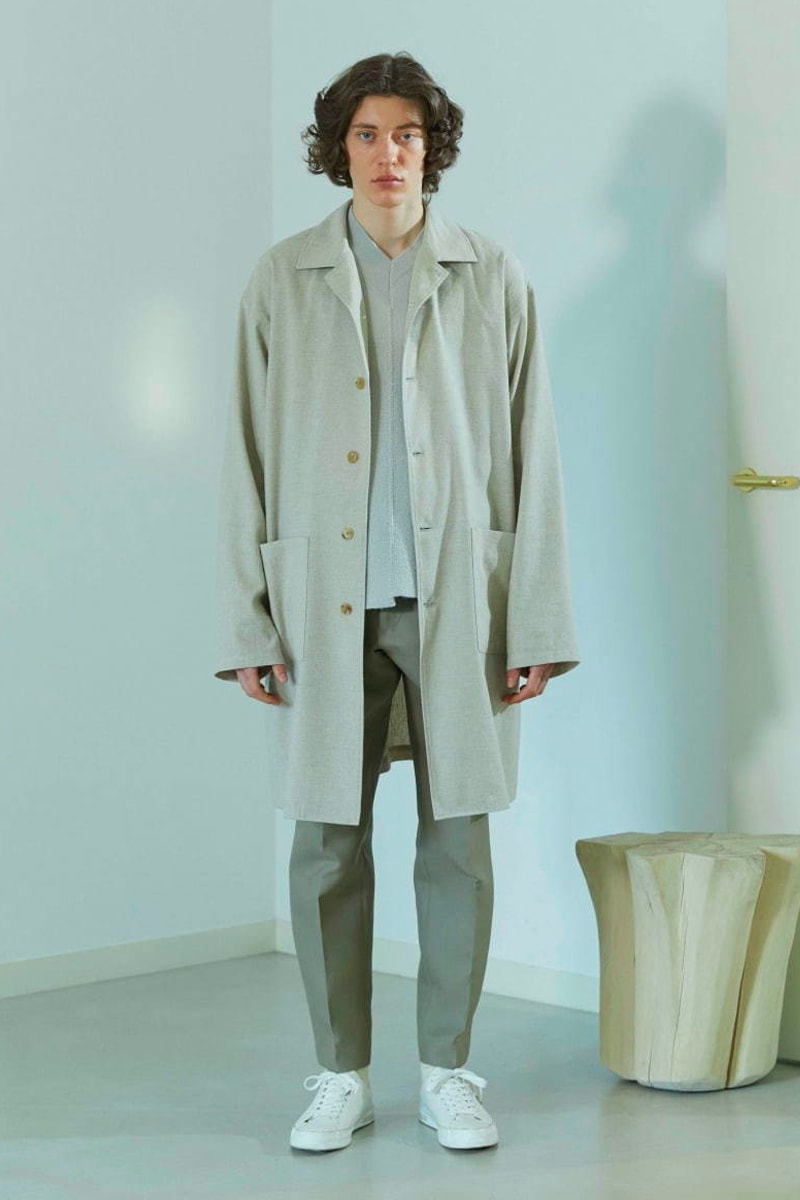 08sircus Fall Winter 2020 Lookbook collection japanese style british militaristic sartorial bespoke clean cut tailoring coats duffle peacost navy parka trousers slacks pants jackets