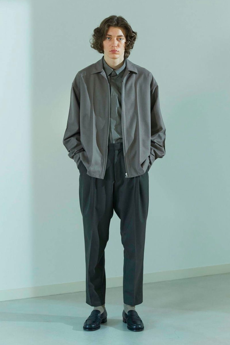 08sircus Fall Winter 2020 Lookbook collection japanese style british militaristic sartorial bespoke clean cut tailoring coats duffle peacost navy parka trousers slacks pants jackets
