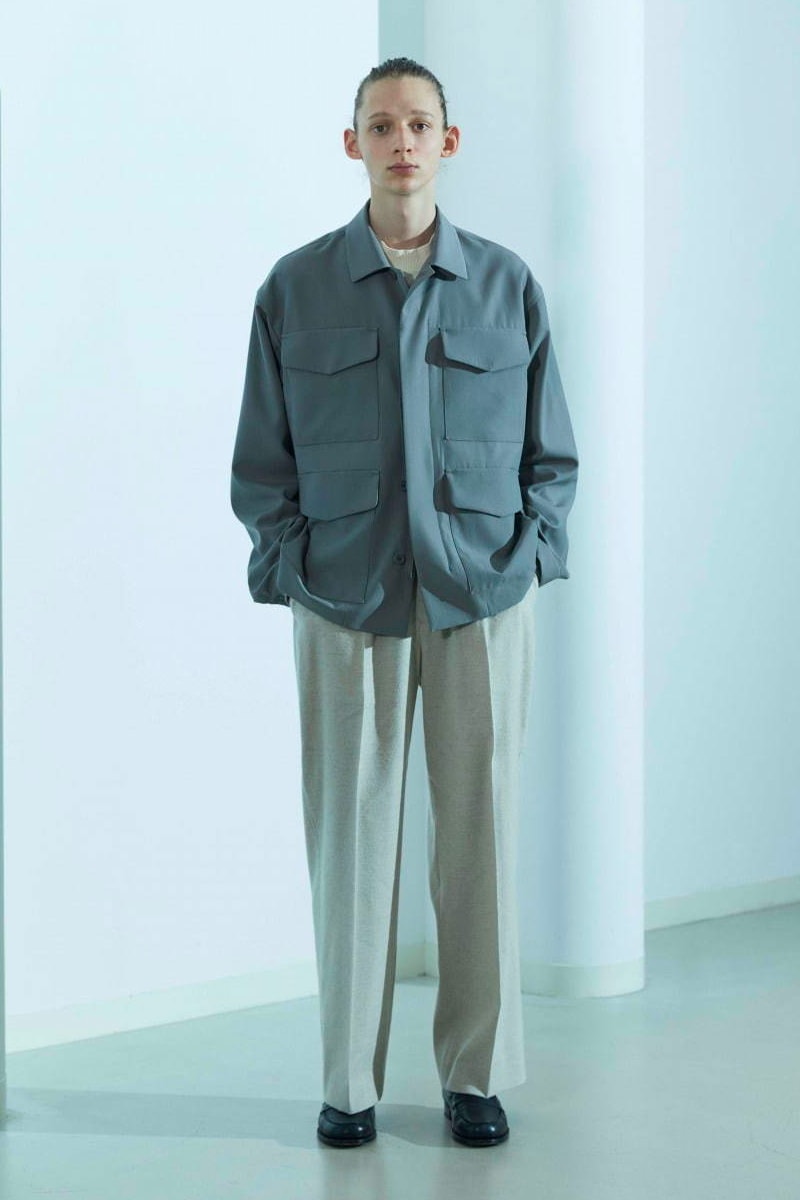08sircus Fall Winter 2020 Lookbook collection japanese style british militaristic sartorial bespoke clean cut tailoring coats duffle peacost navy parka trousers slacks pants jackets