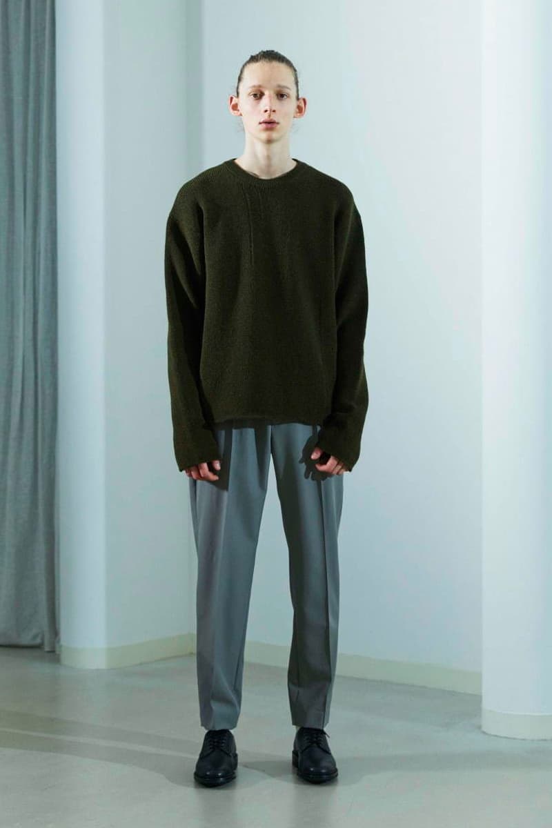 08sircus Fall Winter 2020 Lookbook collection japanese style british militaristic sartorial bespoke clean cut tailoring coats duffle peacost navy parka trousers slacks pants jackets