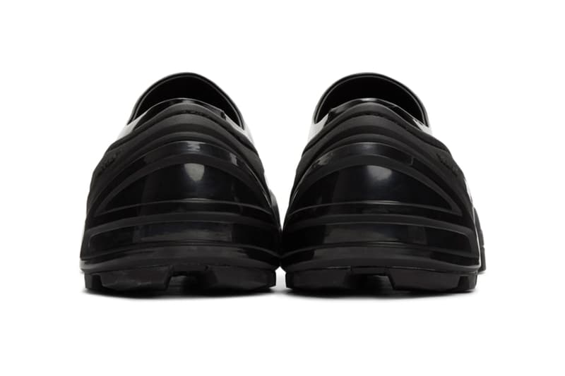 1017 ALYX 9SM Black Croc Leather Clog patent skin spring summer 2020 collection matthew M williams designers made in italy shoes sneakers footwear kicks trainers runners slippers 