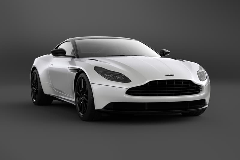 2021 Aston Martin DB11 V8 Shadow Edition 300 units globally specs red black trim white two-tone graphite black bonnet blades Onyx Black, Stratus White, Divine Red, Sabiro Blue, Xenon Grey, and Magnetic Silver