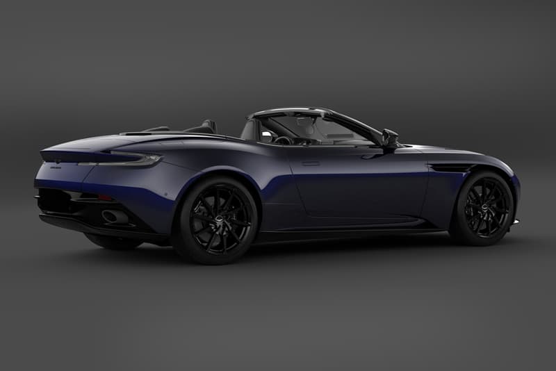 2021 Aston Martin DB11 V8 Shadow Edition 300 units globally specs red black trim white two-tone graphite black bonnet blades Onyx Black, Stratus White, Divine Red, Sabiro Blue, Xenon Grey, and Magnetic Silver