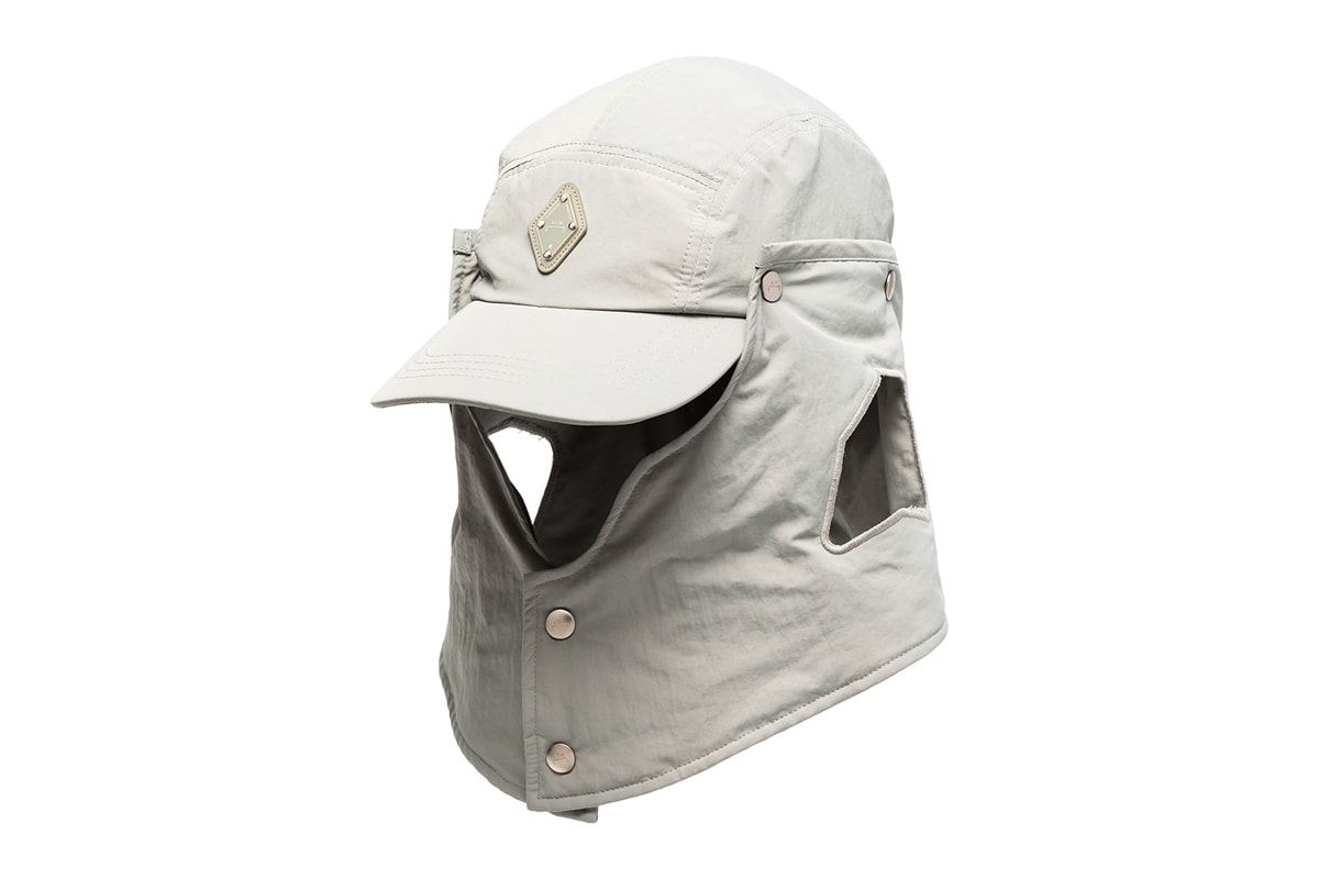 A COLD WALL Gray Buttoned Desert Hat samuel ross trekking accessories menswear streetwear spring summer 2020 collection hiking outdoor urban technical headwear hat cap functional