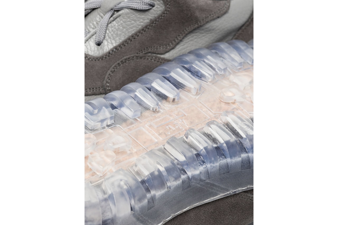 A-COLD-WALL* Grey Leather Paneled Low Top Sneakers Clear Rubber Overshoe Samuel Ross Design British London Brand Browns Release Information Footwear Drop