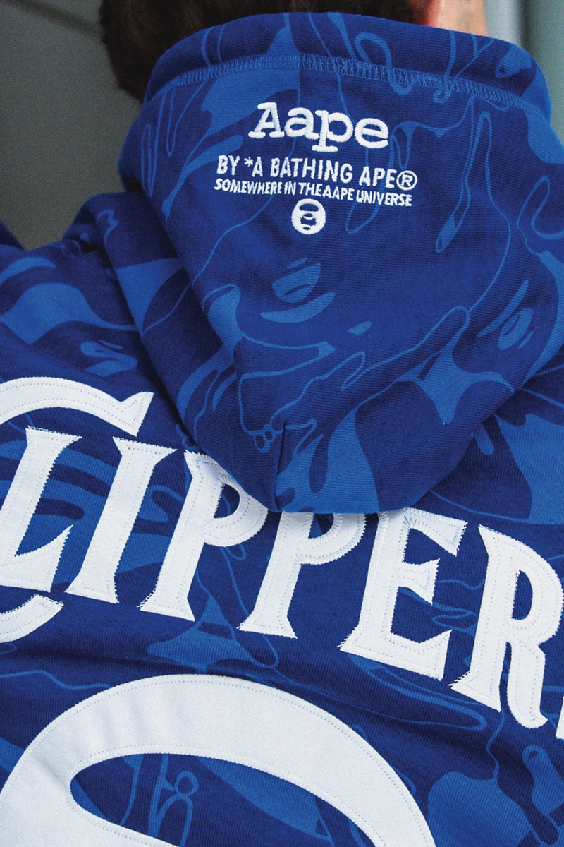 AAPE x Mitchell & Ness NBA Collaboration Toronto Raptors Brooklyn Nets Philadelphia 76ers Golden State Warriors Clippers Jerseys Shorts Hoodies