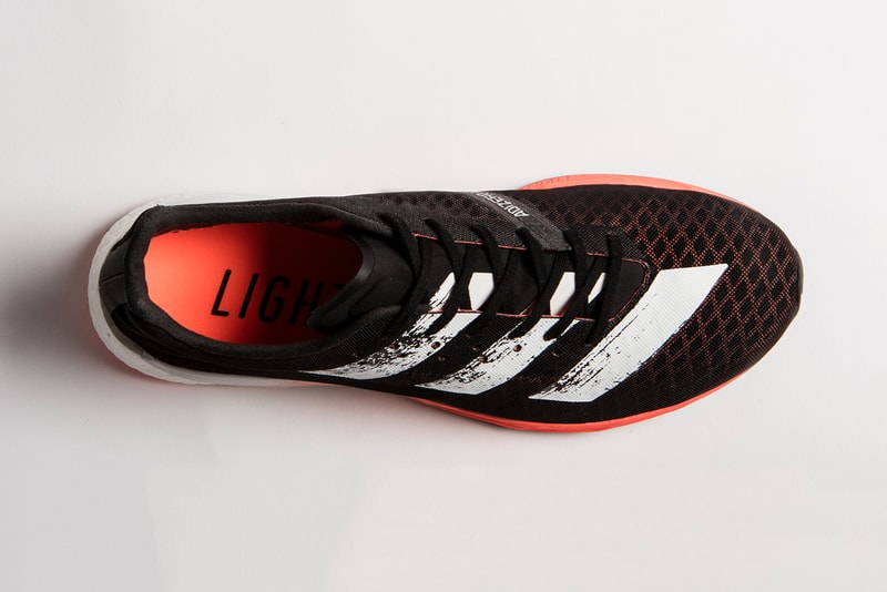adidas adizero pro marathon running shoe boost lightstrike black white red coral release date info photos price
