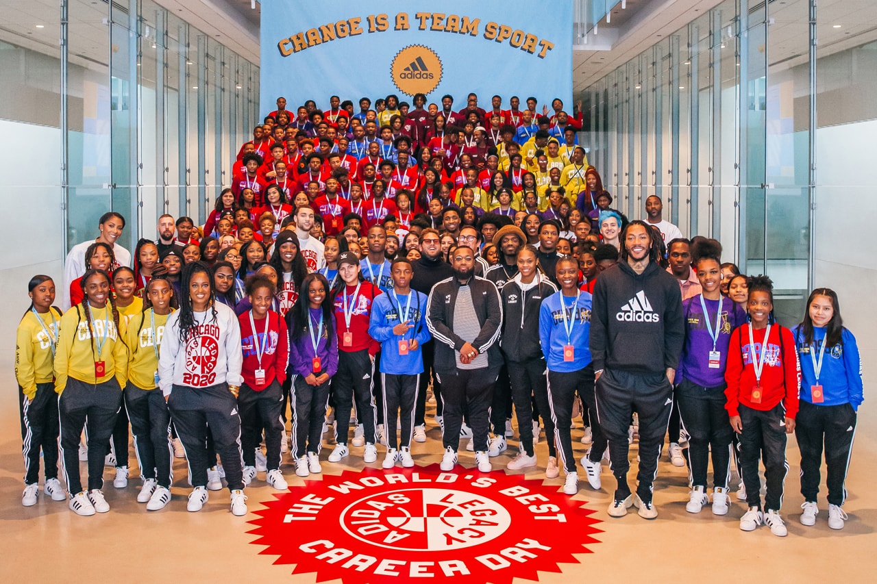adidas Legacy Program Chicago ASW nba all star weekend worlds greatest career day jonah hill ninja derrick rose james harden pusha t rapsody Candace Parker Chiney Ogwumike Maria Taylor Tracy McGrady daniel patrick fat tiger change is a team sport basketball high school students workshops