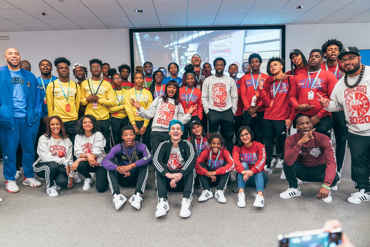 adidas Legacy Program Chicago ASW nba all star weekend worlds greatest career day jonah hill ninja derrick rose james harden pusha t rapsody Candace Parker Chiney Ogwumike Maria Taylor Tracy McGrady daniel patrick fat tiger change is a team sport basketball high school students workshops