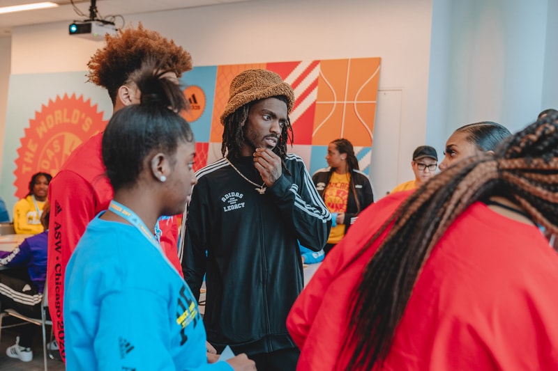 adidas Legacy Program Chicago ASW nba all star weekend worlds greatest career day jonah hill ninja derrick rose james harden pusha t rapsody Candace Parker Chiney Ogwumike Maria Taylor Tracy McGrady daniel patrick fat tiger change is a team sport basketball high school students workshops
