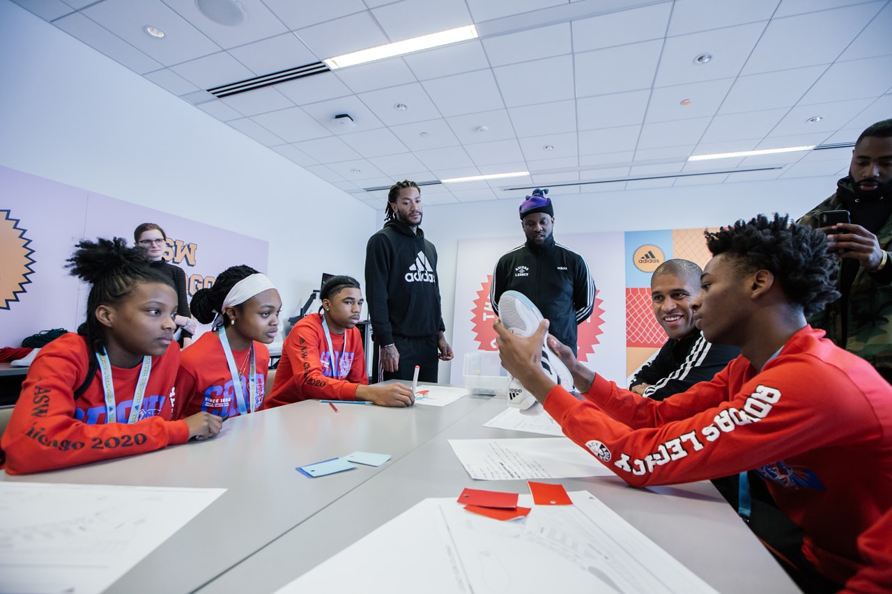 adidas Legacy Program Chicago ASW nba all star weekend worlds greatest career day jonah hill ninja derrick rose james harden pusha t rapsody Candace Parker Chiney Ogwumike Maria Taylor Tracy McGrady daniel patrick fat tiger change is a team sport basketball high school students workshops
