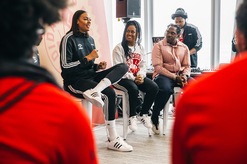 adidas Legacy Program Chicago ASW nba all star weekend worlds greatest career day jonah hill ninja derrick rose james harden pusha t rapsody Candace Parker Chiney Ogwumike Maria Taylor Tracy McGrady daniel patrick fat tiger change is a team sport basketball high school students workshops