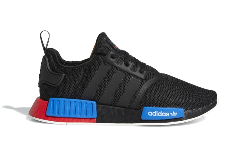 adidas nmd r1 core black lush red blue sneaker runners shoes release