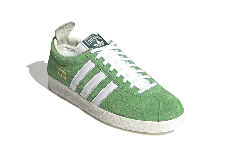 adidas Originals Gazelle Vintage "Semi Flash Lime" Release Information Drop Date Closer Look Three Stripes Gold Foil OG Terrace Culture Footwear Suede