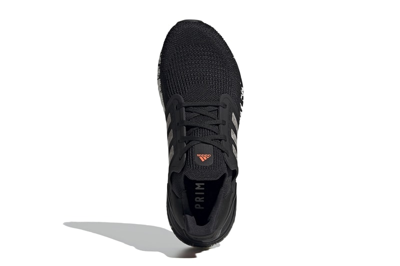 adidas ultraboost 20 marble splatter core black cloud white signal coral EG1342 release date info photos price
