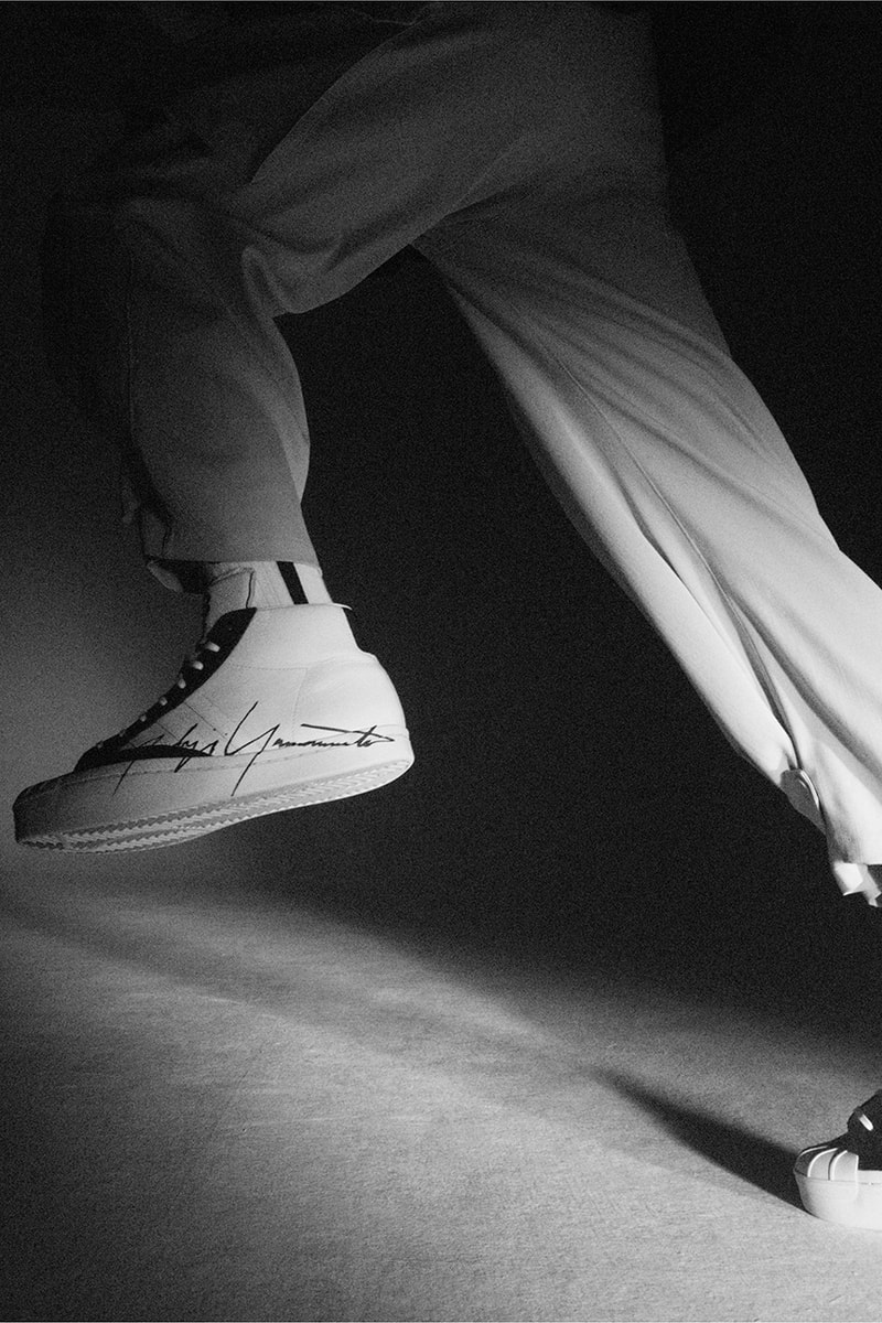 Y-3 YOHJI STAR & Y-3 YOHJI PRO Release Information First Look Yohji Yamamoto adidas Originals Collaboration Three Stripes 50 Year Anniversary Superstar high top low top sneaker drops footwear announcement