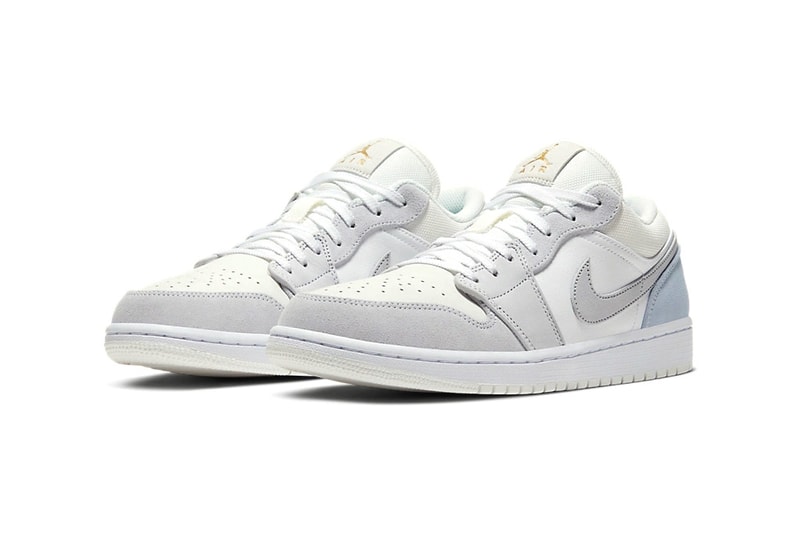 air jordan brand 1 low paris white sky grey football CV3043 100 release date info photos price