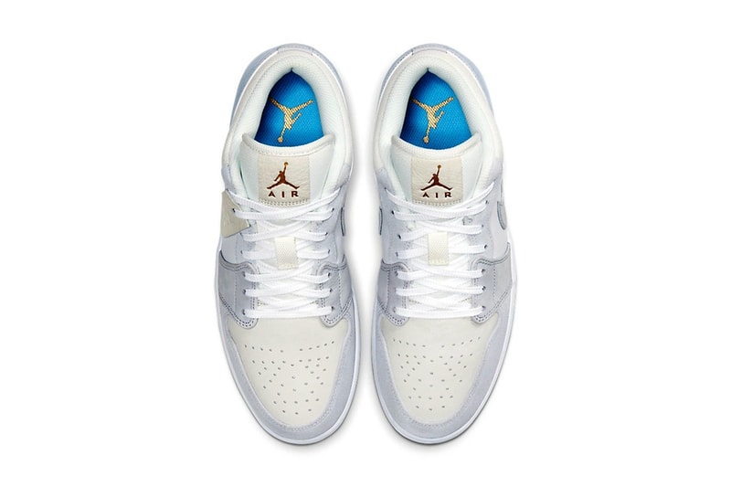 air jordan brand 1 low paris white sky grey football CV3043 100 release date info photos price