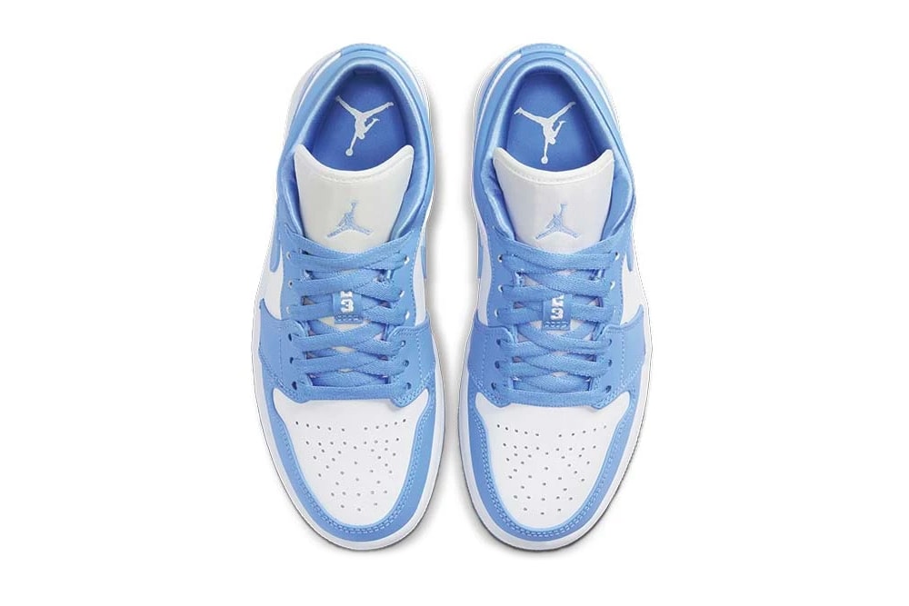 Nike Air Jordan 1 Low UNC University Blue White AO9944 441 footwear shoes sneakers menswear streetwear kicks runners trainers basketball spring summer 2020 collection jumpman