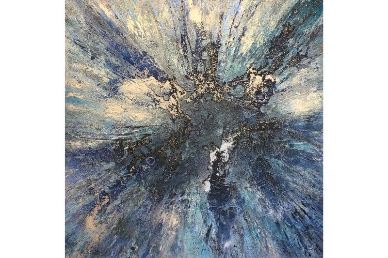 "ATOMIZED" Group Exhibition GR Gallery Alberto Di Fabio Masakatsu Sashie Harif Guzman Paintings Fictional Spherical World Faces