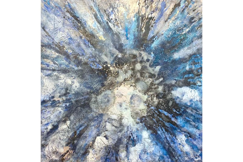 "ATOMIZED" Group Exhibition GR Gallery Alberto Di Fabio Masakatsu Sashie Harif Guzman Paintings Fictional Spherical World Faces