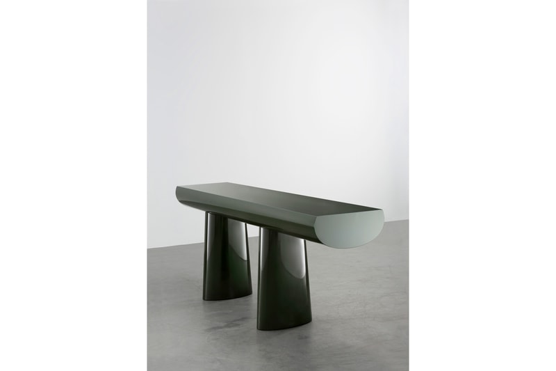 Aldo Bakker "Slow Motion" Solo Exhibition Carpenters Workshop Gallery Paris Furniture Dining Table Stool 'Weight/Wait' 'Long Lasting' 'Sitting Table' Stone Urushi