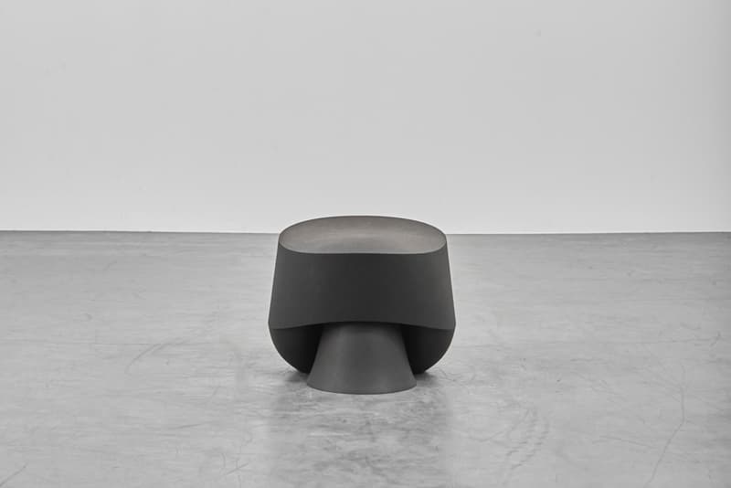 Aldo Bakker "Slow Motion" Solo Exhibition Carpenters Workshop Gallery Paris Furniture Dining Table Stool 'Weight/Wait' 'Long Lasting' 'Sitting Table' Stone Urushi