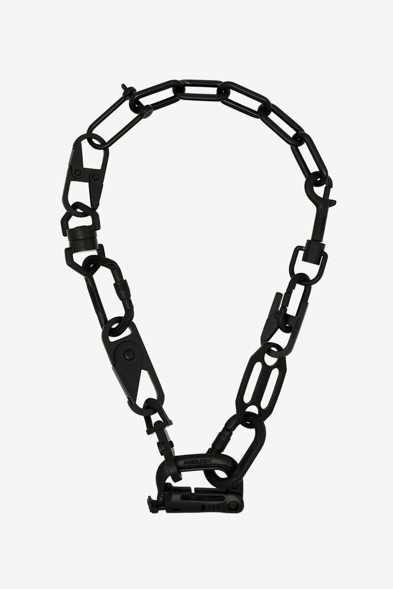 AMBUSH Carabiner Chain Necklace Release Info Buy Price Black Browns