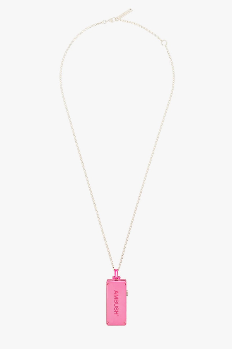 AMBUSH USB Pendant Necklace Release Price Info Buy Pink Sterling Silver