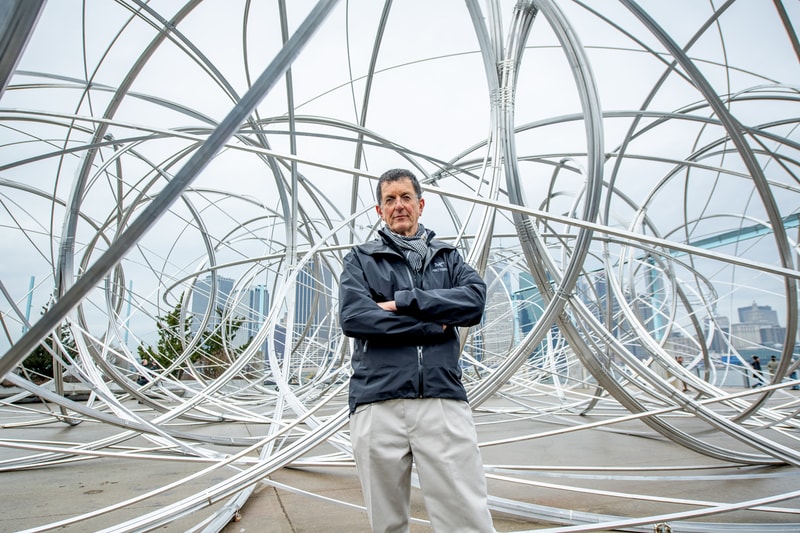 Antony Gormley 'New York Clearing' CONNECT, BTS Aluminum Tubing Brooklyn Bridge Park Pier 3 New York City Global Art Project