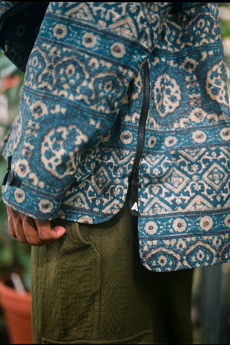 arkair 18 east collaboration collection ss20 capsule indian arjak print anorak chest rig boonie hat